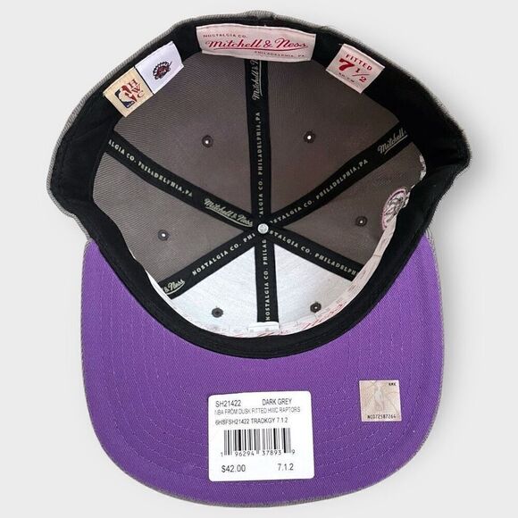 Toronto Raptors Mitchell & Ness NBA From Dusk HWC Fitted Hat Mens size 7 1/2 New - Picture 8 of 12